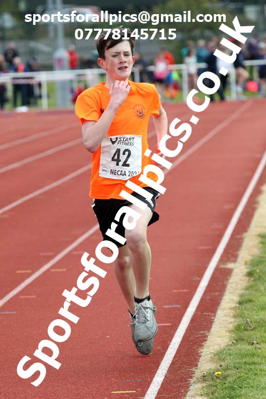 1500 metres, 2021 NECAA Middlesbrough Open Meting, Sunday, May 9th. Photo: David T. Hewitson/Sports for All Pics